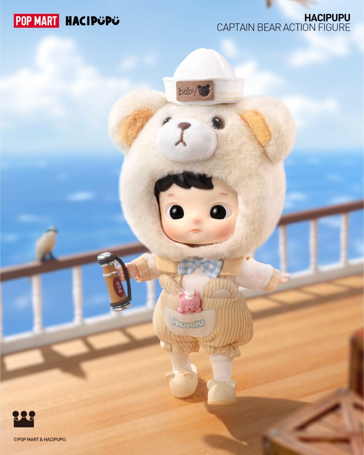 POP MART HACIPUPU Captain Bear Action Figure - Bild 1