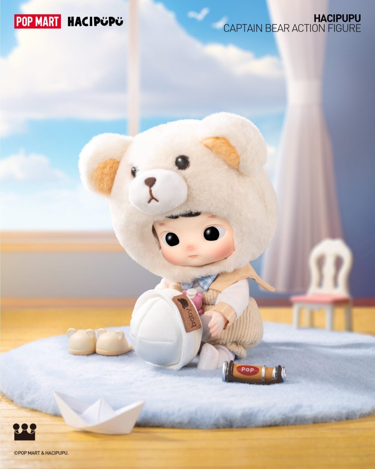 POP MART HACIPUPU Captain Bear Action Figure - Bild 2