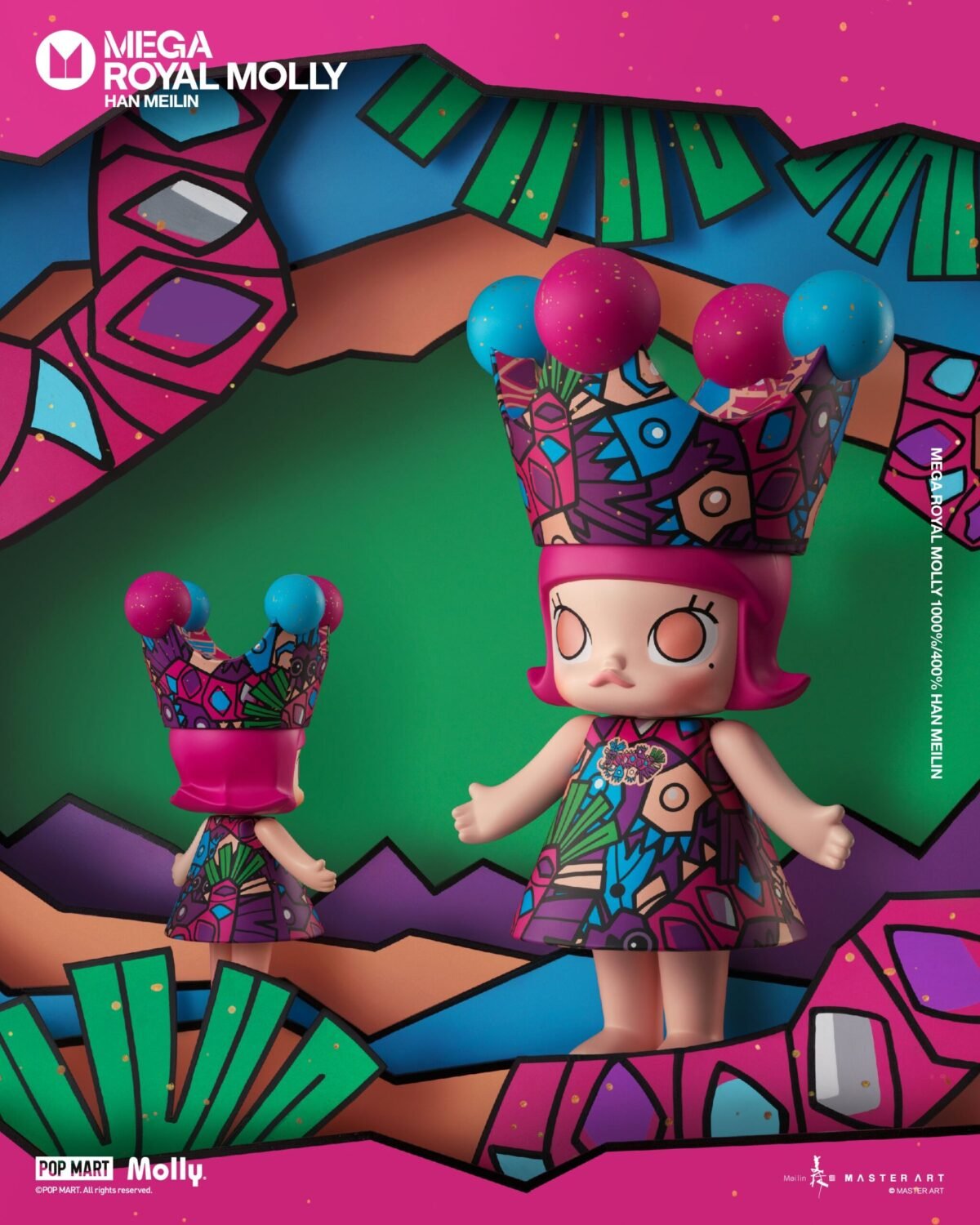 POP MART MEGA ROYAL MOLLY 1000% HAN MEILIN - Bild 4