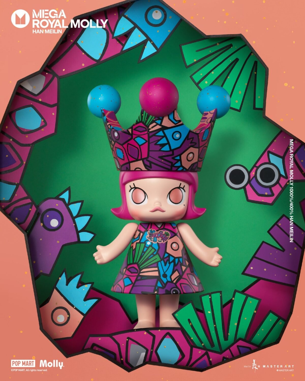 POP MART MEGA ROYAL MOLLY 1000% HAN MEILIN - Bild 1