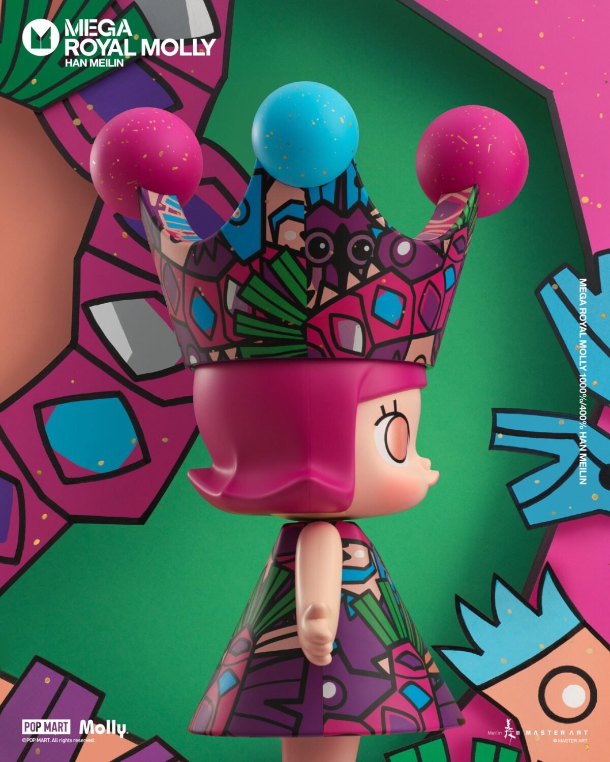 POP MART MEGA ROYAL MOLLY 1000% HAN MEILIN - Bild 3