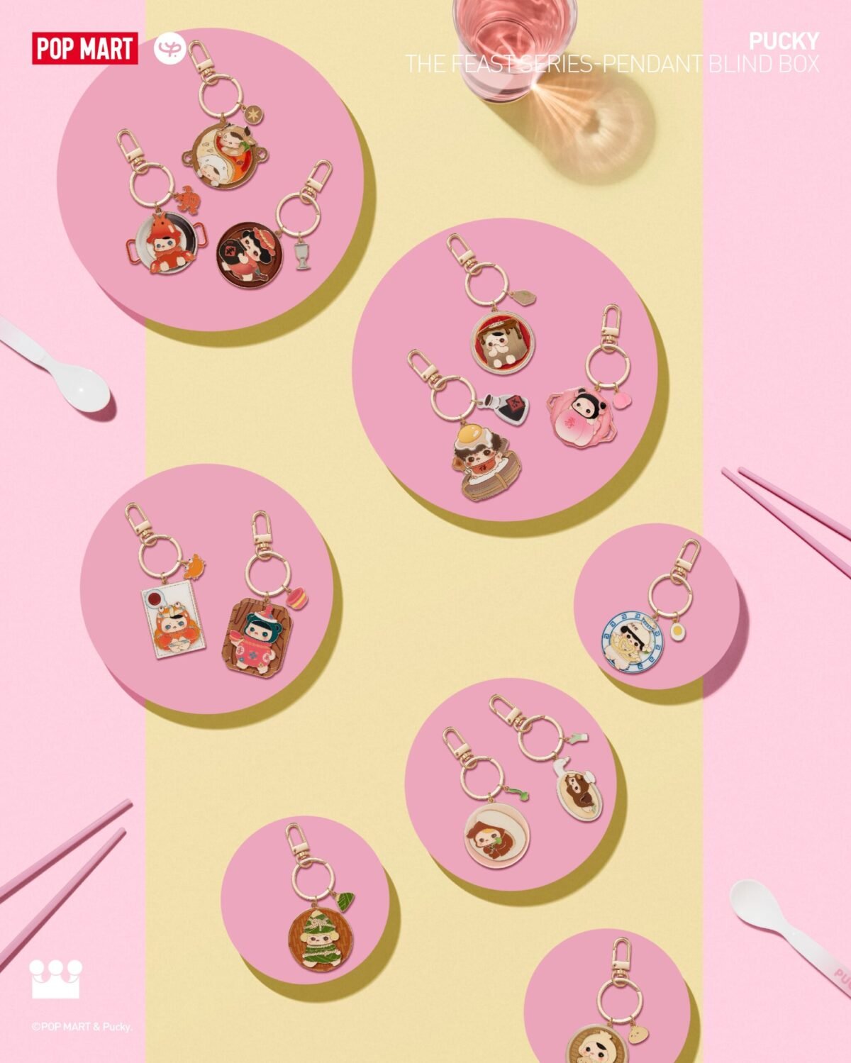 POP MART PUCKY The Feast Series-Pendant Blind Box - Bild 1