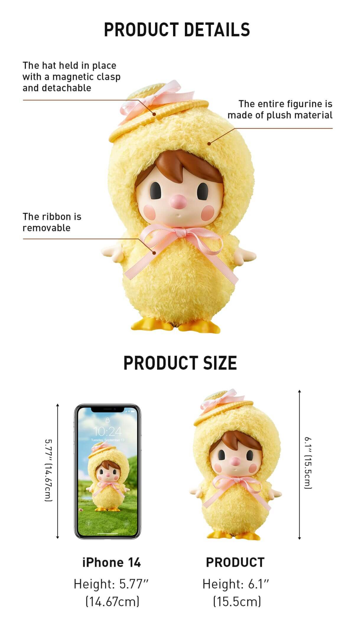 POP MART Sweet Bean Plush Duckling Figure - Bild 5