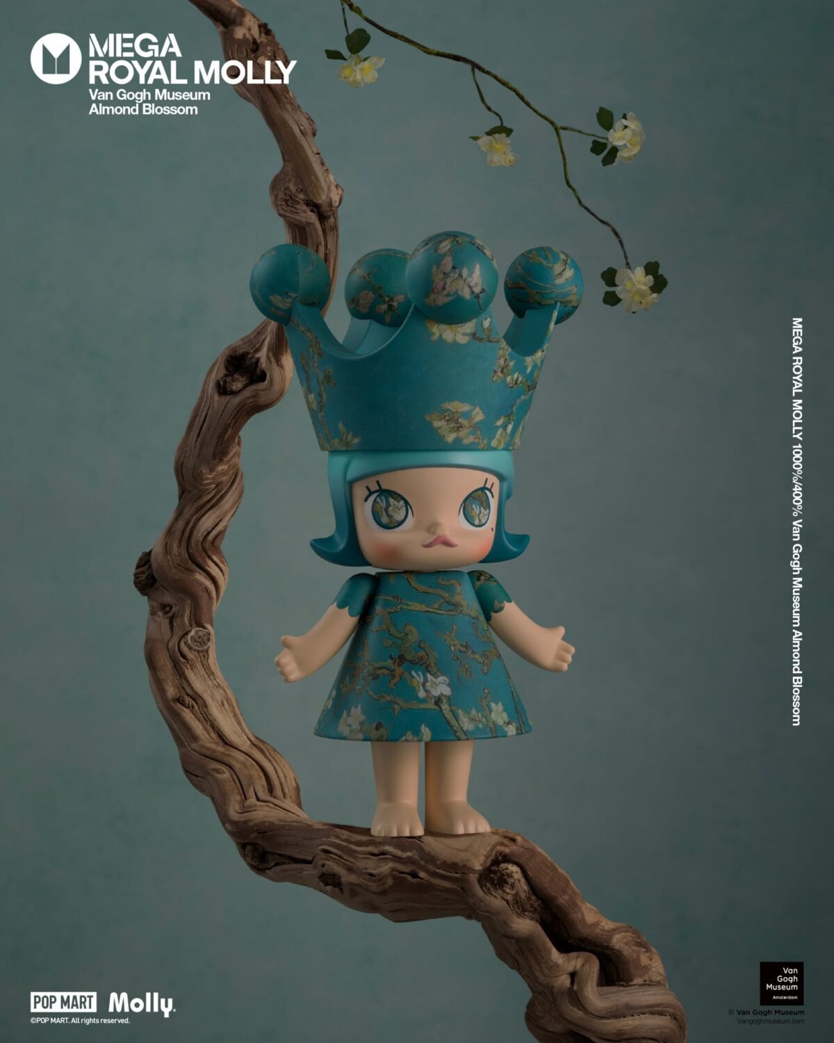 POP MART MEGA ROYAL MOLLY 400% Van Gogh Museum·Almond Blossom - Bild 2