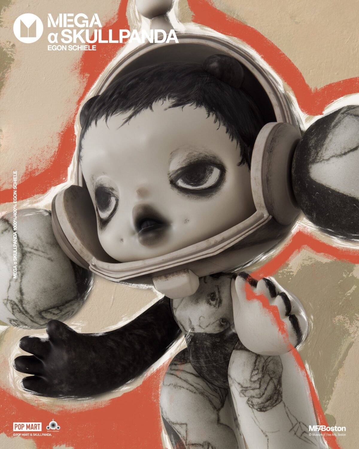 POP MART MEGA α SKULLPANDA 400% Egon Schiele - Bild 4